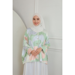 Suzanne Top - Orange / Mint / Black